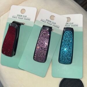 Rhinestone Visor Clip CHOOSE COLOR